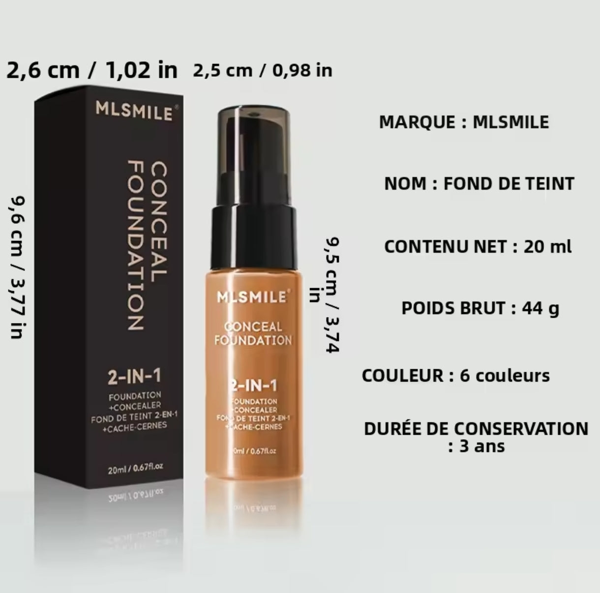 Crème de fond de teint pour le visage